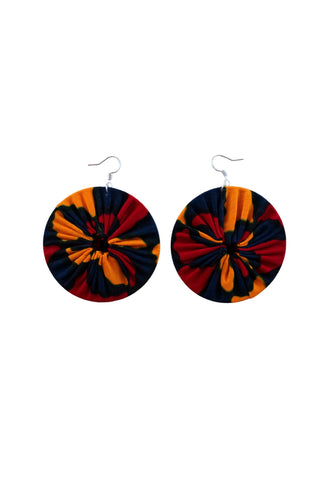 Earrings - 179 - African Ankara Wax Cotton Print