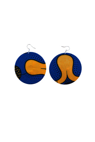 Earrings - 180 - African Ankara Wax Cotton Print
