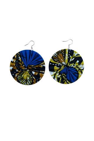 Earrings - 181 - African Ankara Wax Cotton Print