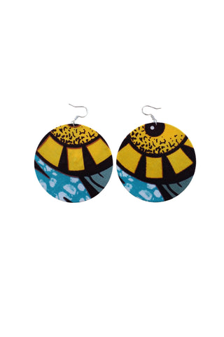 Earrings - 182 - African Ankara Wax Cotton Print