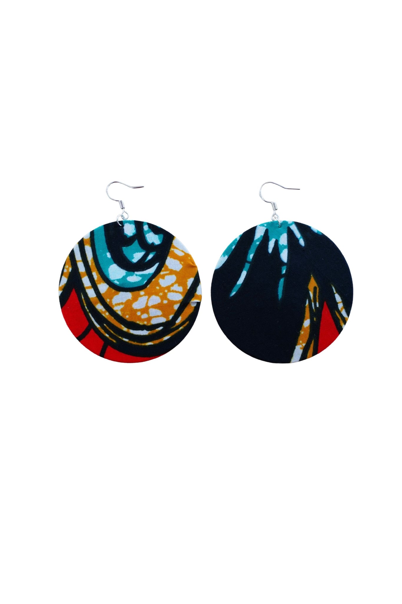 Earrings - 185 - African Ankara Wax Cotton Print