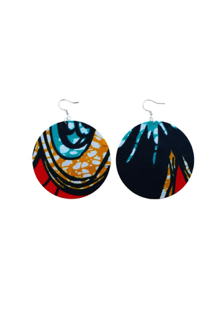 Earrings - 185 - African Ankara Wax Cotton Print