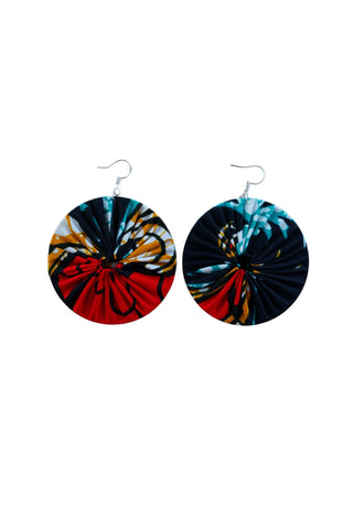 Earrings - 185 - African Ankara Wax Cotton Print