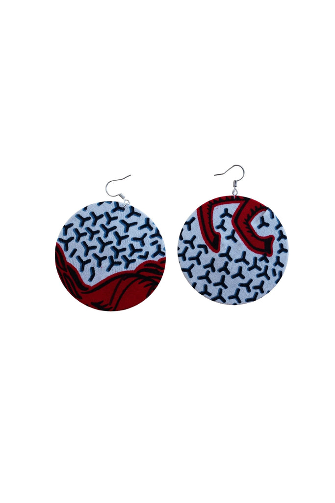 Earrings - 187 - African Ankara Wax Cotton Print