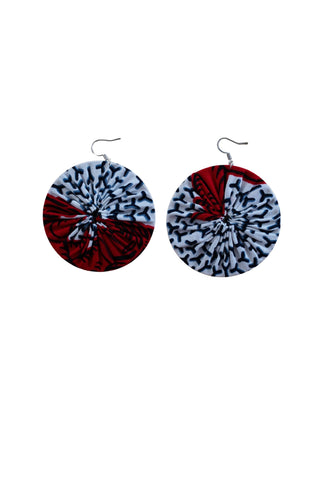 Earrings - 187 - African Ankara Wax Cotton Print