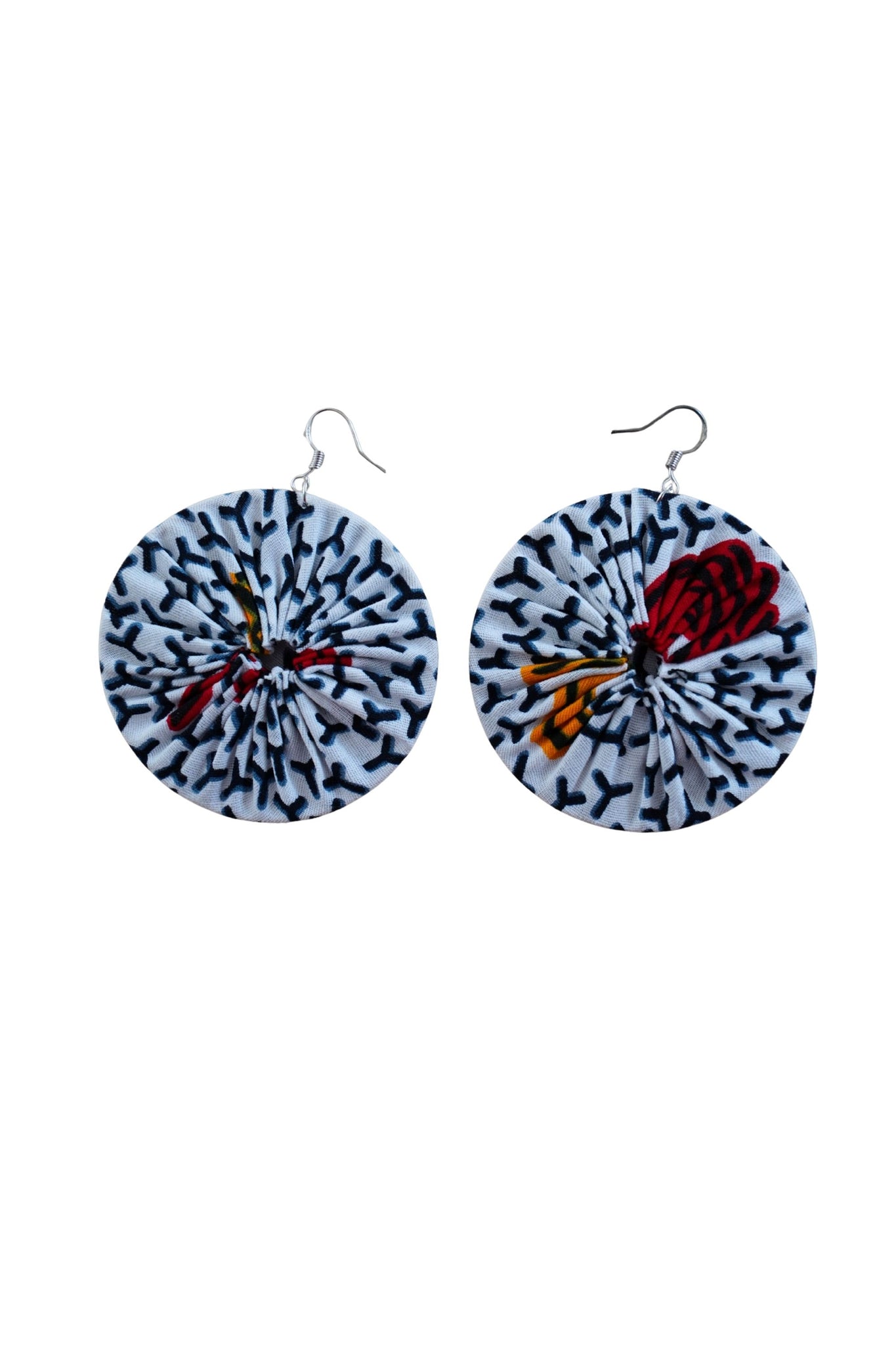 Earrings - 188 - African Ankara Wax Cotton Print