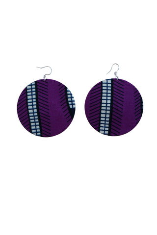 Earrings - 189 - African Ankara Wax Cotton Print