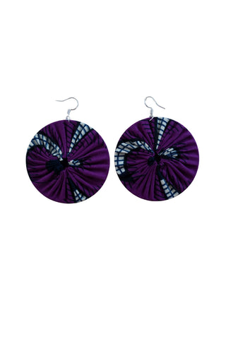 Earrings - 189 - African Ankara Wax Cotton Print