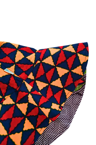 Hagos Reversi Bucket Hat Wide Brim - Green Red Yellow Blue Print - 44