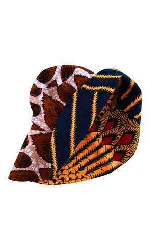 Hagos Reversi Bucket Hat Wide Brim - Pink Brown Yellow Blue Red Print - 48