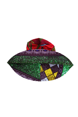 Hagos Reversi Bucket Hat Wide Brim - Red Green Yellow Print - 46