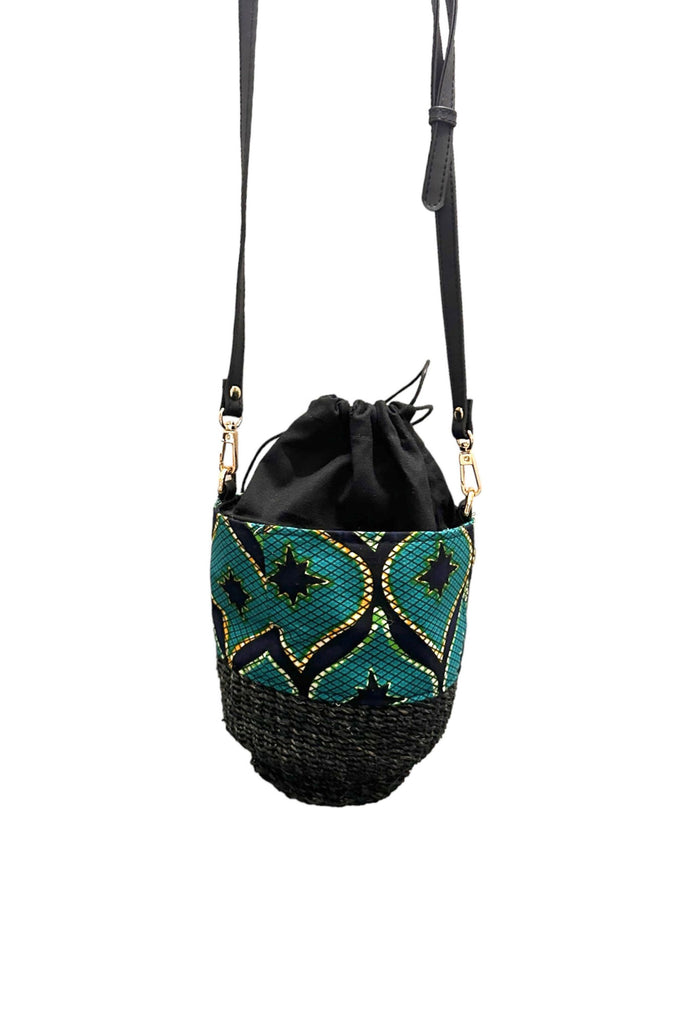 Makiling Bucket Bag - Green Congress African Ankara Wax Cotton Print