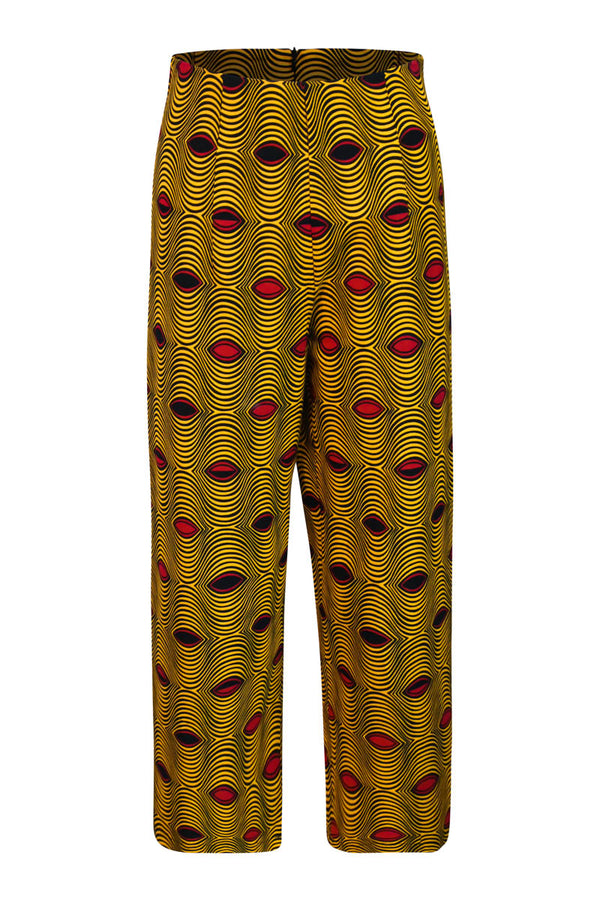 Abeba Pants - Gold Moran’s Eyes Print