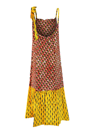 Eya Dress - Yellow/ Red Print