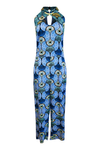 Freeda Cheongsam Jumpsuit Tencel Lyocell Print Fabric OliveAnkara