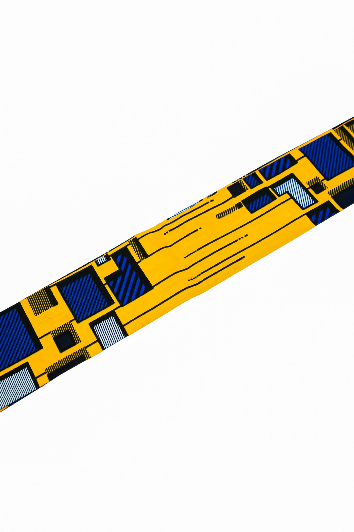 Yellow / Blue Tie-Up Headband