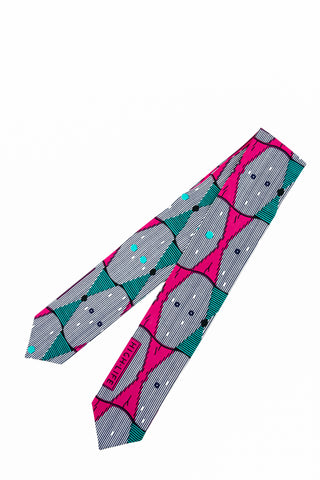 Turquoise / Pink Tie-Up Headband