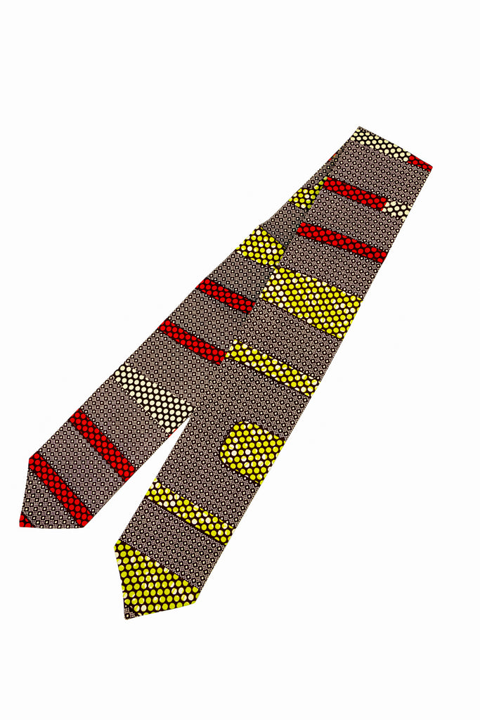Green / Brown / Red Tie-Up Headband