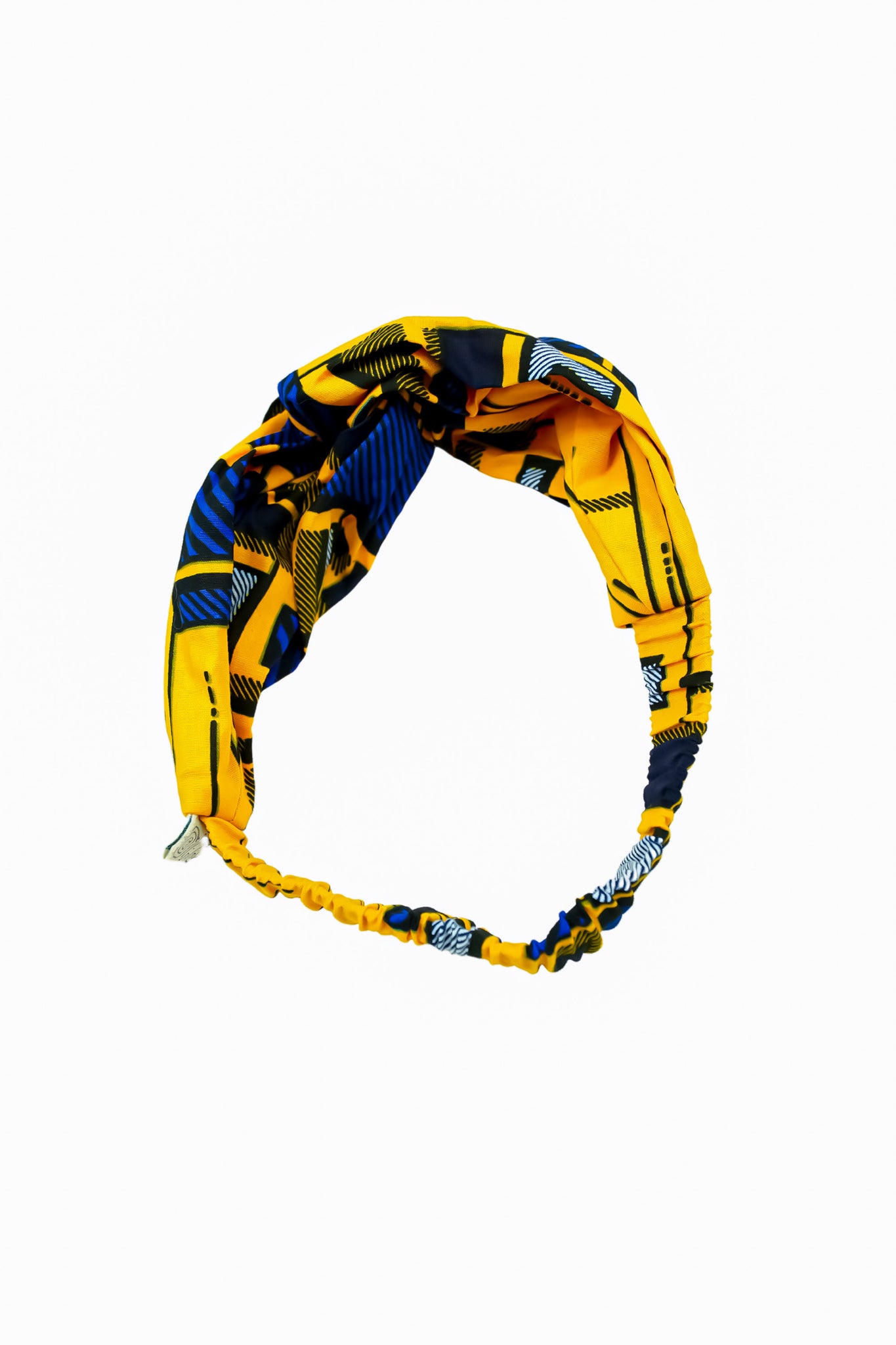 Dalia Turban Headband - Blue / Yellow