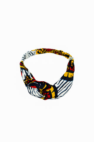 Odee Turban Headband - Red / Yellow / White