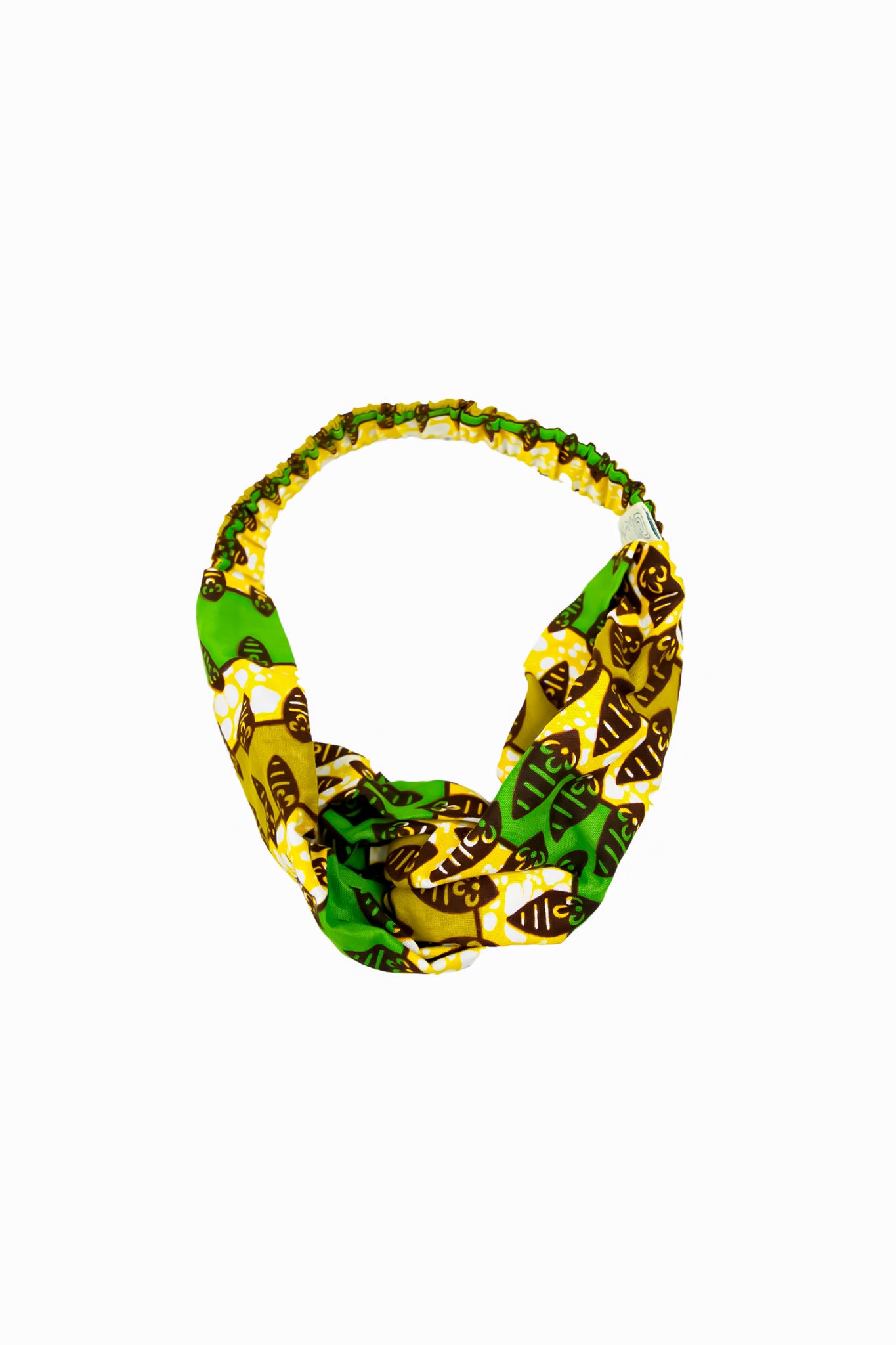 Enu Turban Headband - Green / Yellow