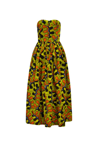 Tiwa Top - Yellow and Orange Awoluba African Ankara Wax Cotton Print