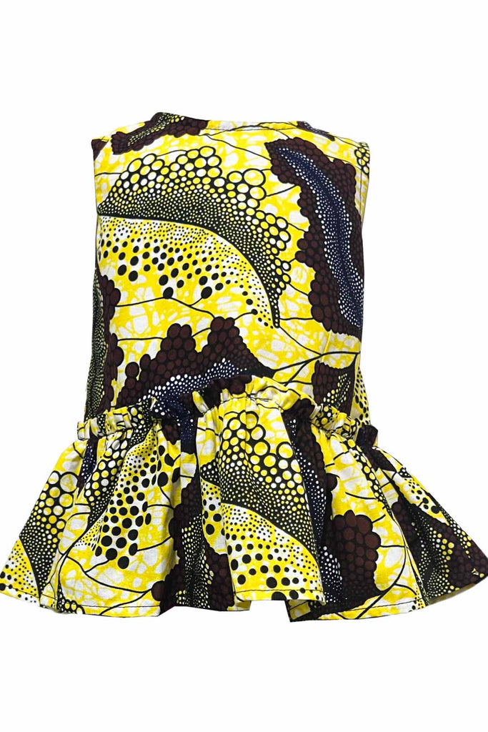 Emilia Top Ankara Wax Printed fabric OliveAnkara