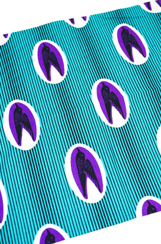 Taiwo Speed bird Headwrap Ankara Wax Print OliveAnkara - Fabric