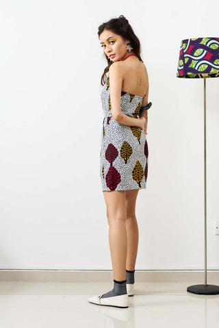 Imara Tube Dress Ankara Wax Print OliveAnkara