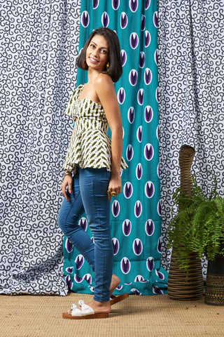 Mayeso Top Ankara Wax Print OliveAnkara