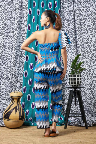 Mayeso Top & Abeba Pants Ankara Wax Print OliveAnkara