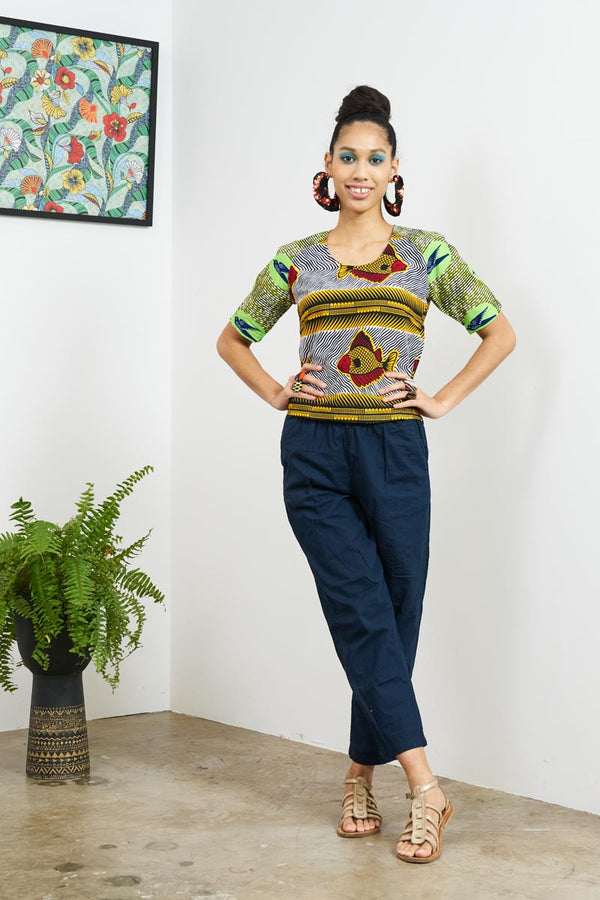 Medley Blouse OliveAnkara Ankara Wax Print Fabrics