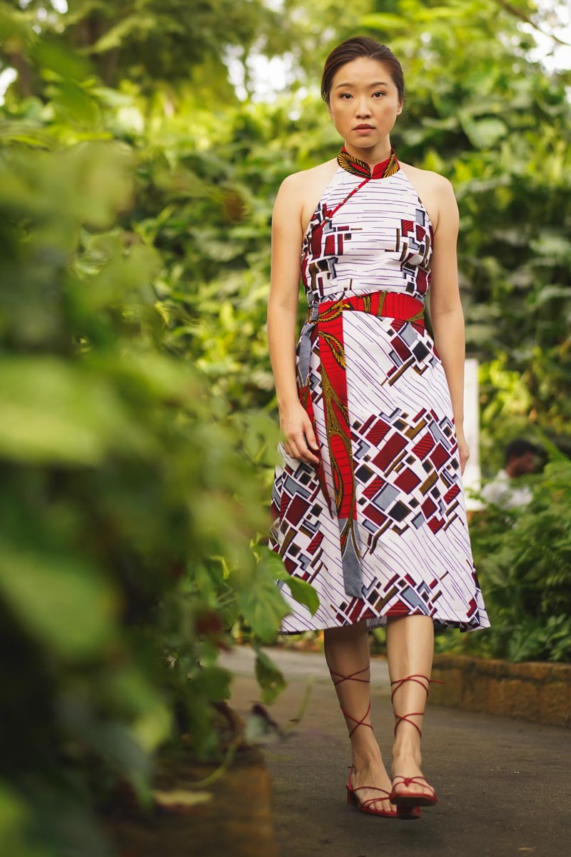 Dumi Ankara Cheongsam Dress - READY-TO-WEAR