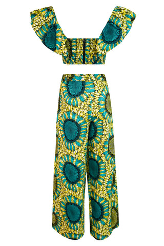 Adaora Twin Set Ankara Wax Print OliveAnkara