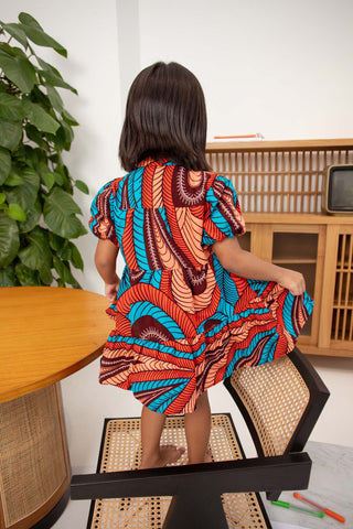 Cataleya Dress Ankara Wax Printed fabric OliveAnkara