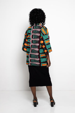 Onile Afromono Ankara Wax Print OliveAnkara