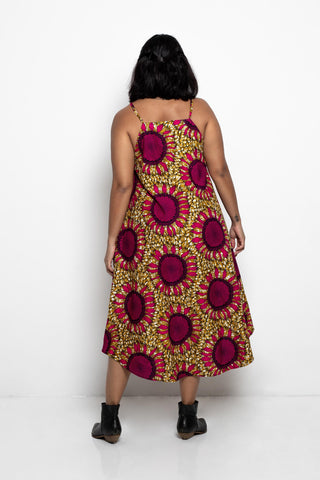 Ayodele Dress Ankara Wax Print OliveAnkara