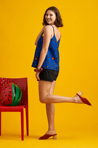 Zackia Top Ankara Wax Print OliveAnkara