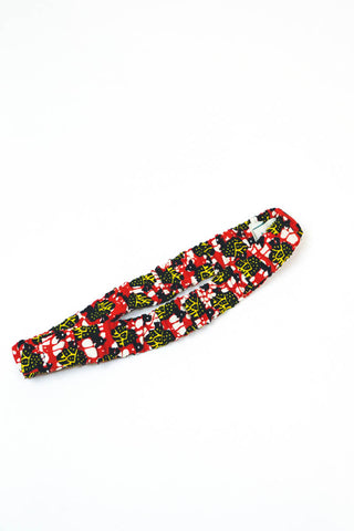 Ruched Headbands OliveAnkara Ankara Wax print