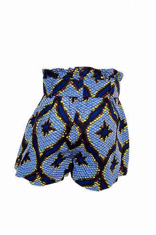 Safwa Bermuda Shorts Ankara Wax Printed fabric OliveAnkara