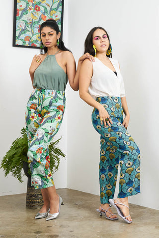 Surya Pants Tencel Lyocell Print OliveAnkara Originals OA OG