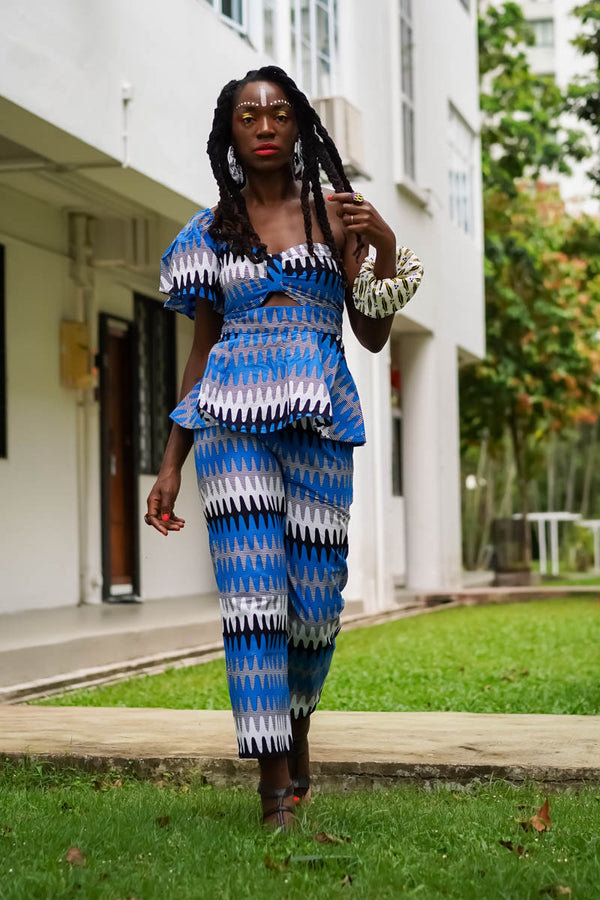 Abeba Pants Ankara Wax Print OliveAnkara