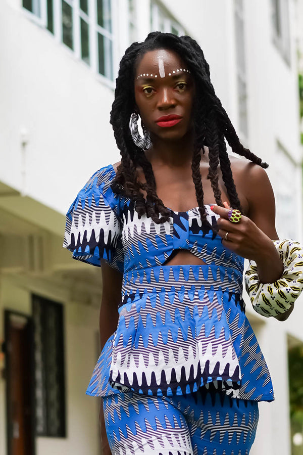 Mayeso Top Ankara Wax Print OliveAnkara